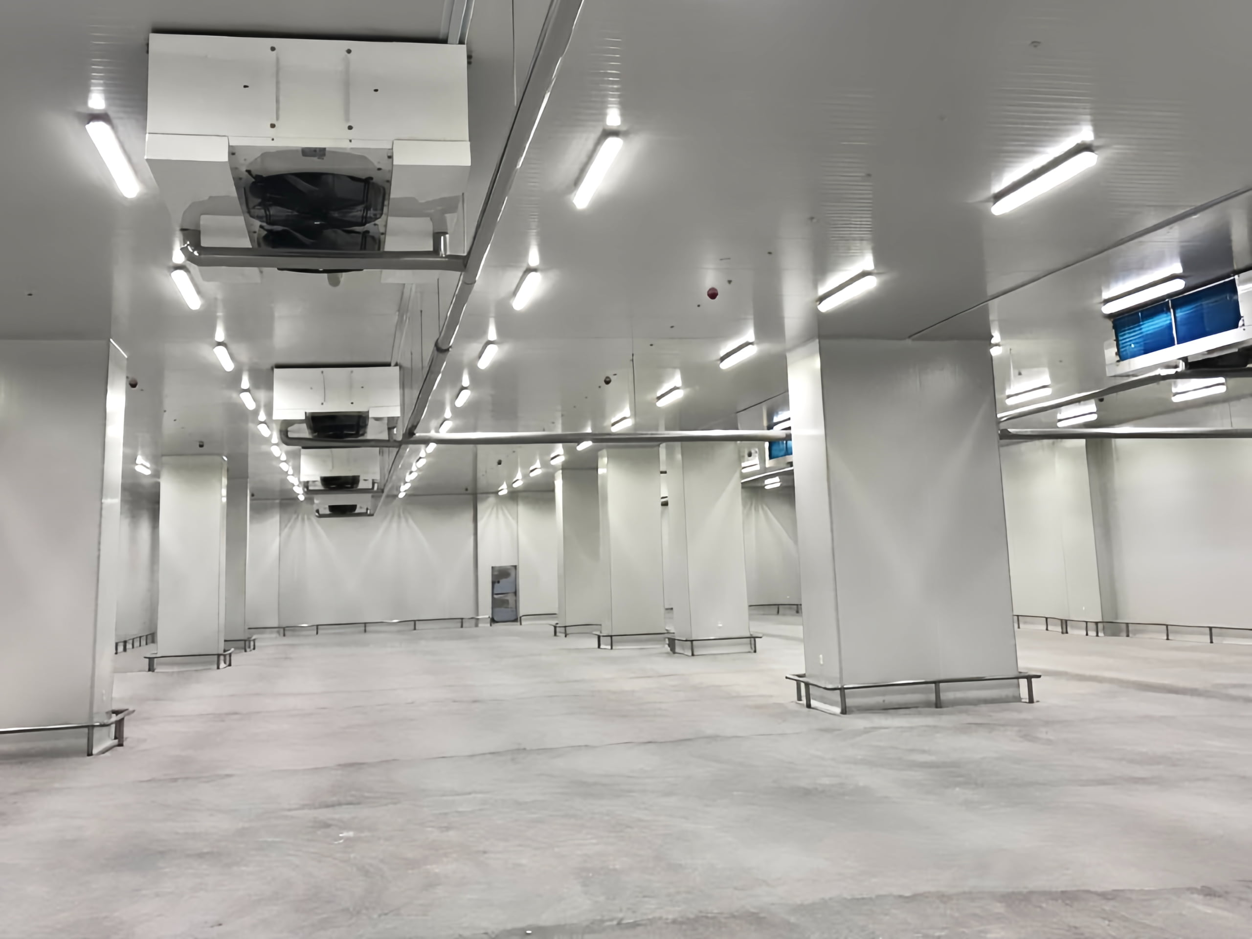 Cold storage facility interior